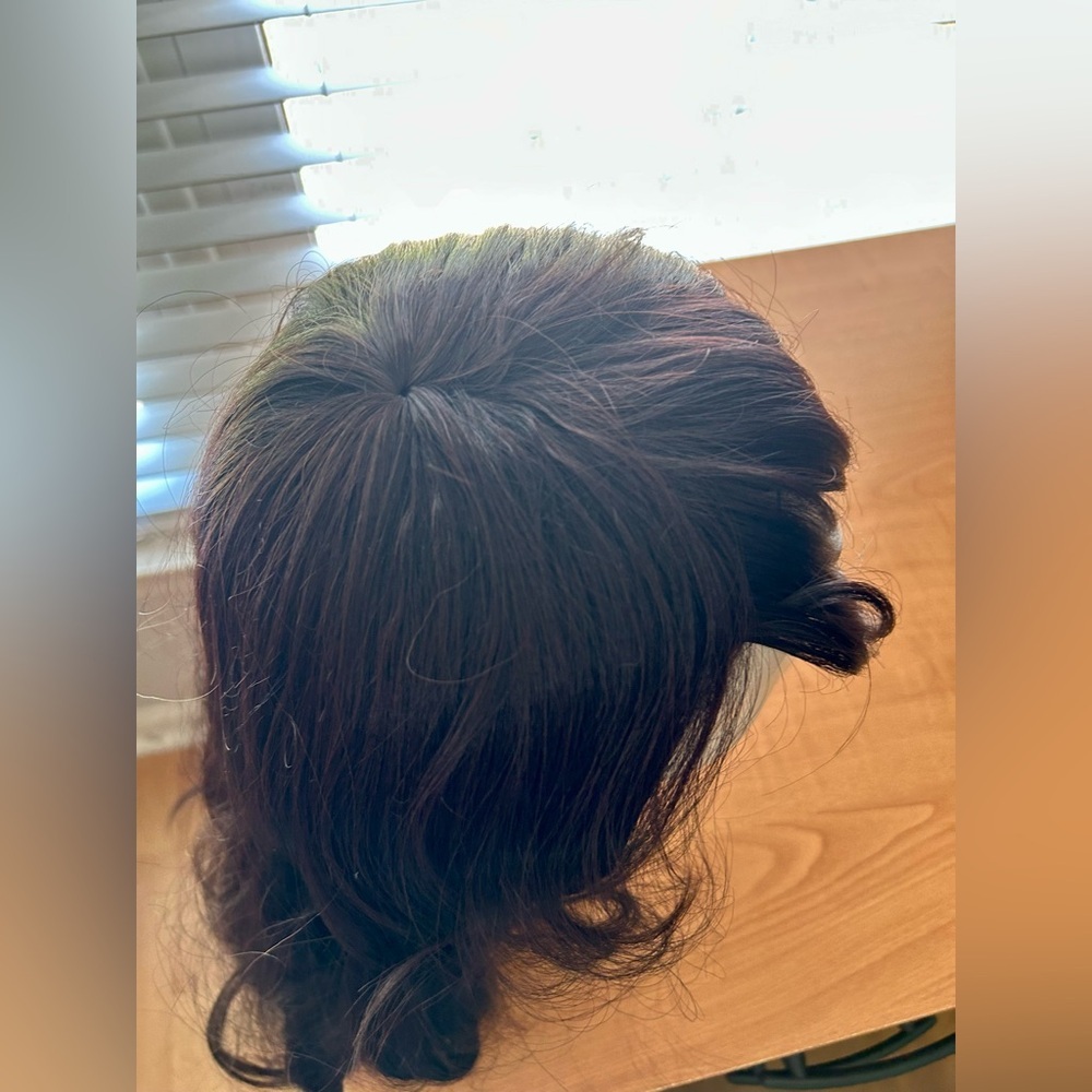 Elegant Black Wavy Hair Wig - Picture 8 of 9